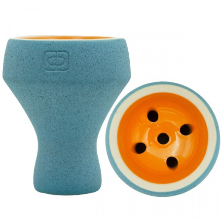 Чаша Форма Турка Бетон (Голубой/Оранжевый)