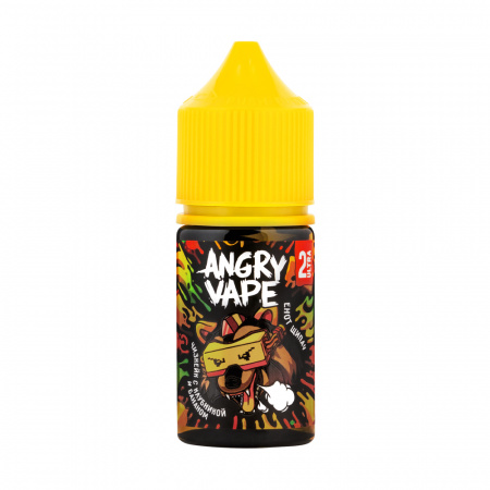 Жидкость Angry Vape salt 30ml 50mg (2 Ultra) (Енот Щипач (чизкейк с клубникой и бананом), Hard)
