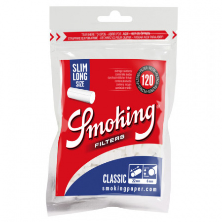 Фильтры для самокруток Smoking Slim Long 120*30 Длинные